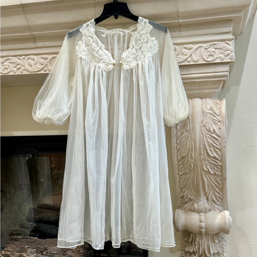 Antique lingerie / coverup lace sheer